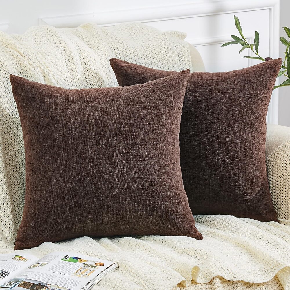4714 Decorative Square Throw Pillow Covers 18x18 Inch Set of 2, Super Soft